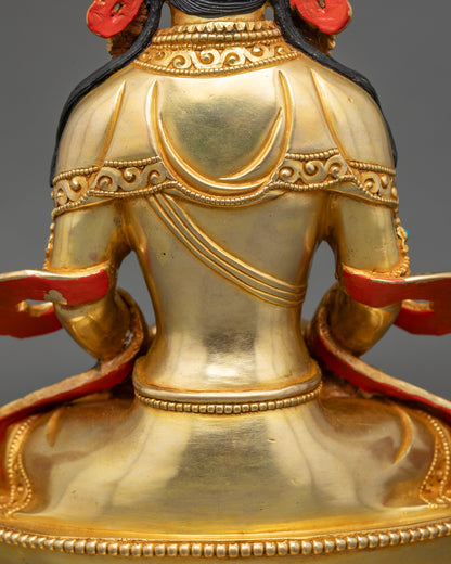 Amitayus Buddha Statue | Handmade Nepalese Buddhist Art for Longevity
