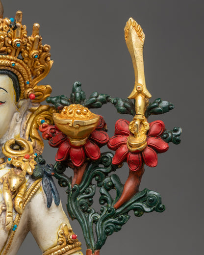 Simhanada Chenrezig Statue | Lion-Seated Bodhisattva of Compassion