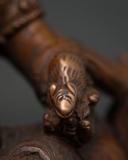 Oxidized Dzambhala Statue | Divine Protector of Wealth and Success