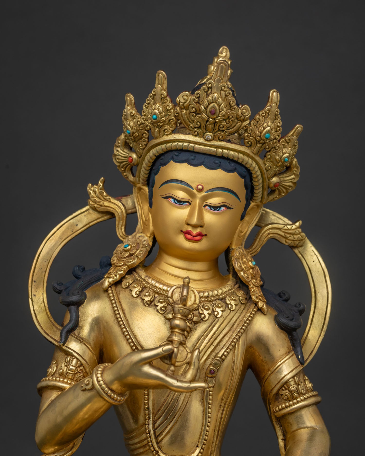 Enlightened Vajrasattva Statue from Nepal | Traditional Buddhist Art