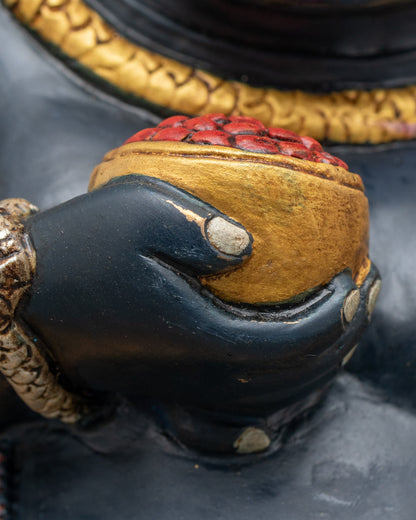 Black Dzambhala Statue | Handcrafted Copper Art