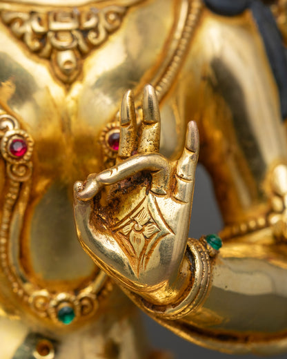 Authentic Green Tara Figurine | Nepalese Spiritual Sculpture