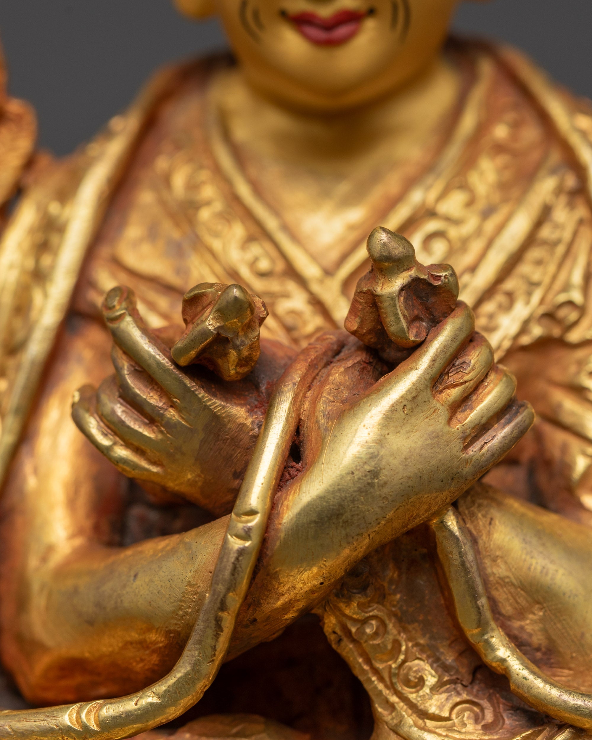 Handmade Guru Karmapa Sculpture | Buddhist Statue for Ritual Practices