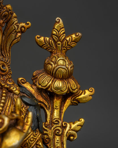 Green Tara With Throne
