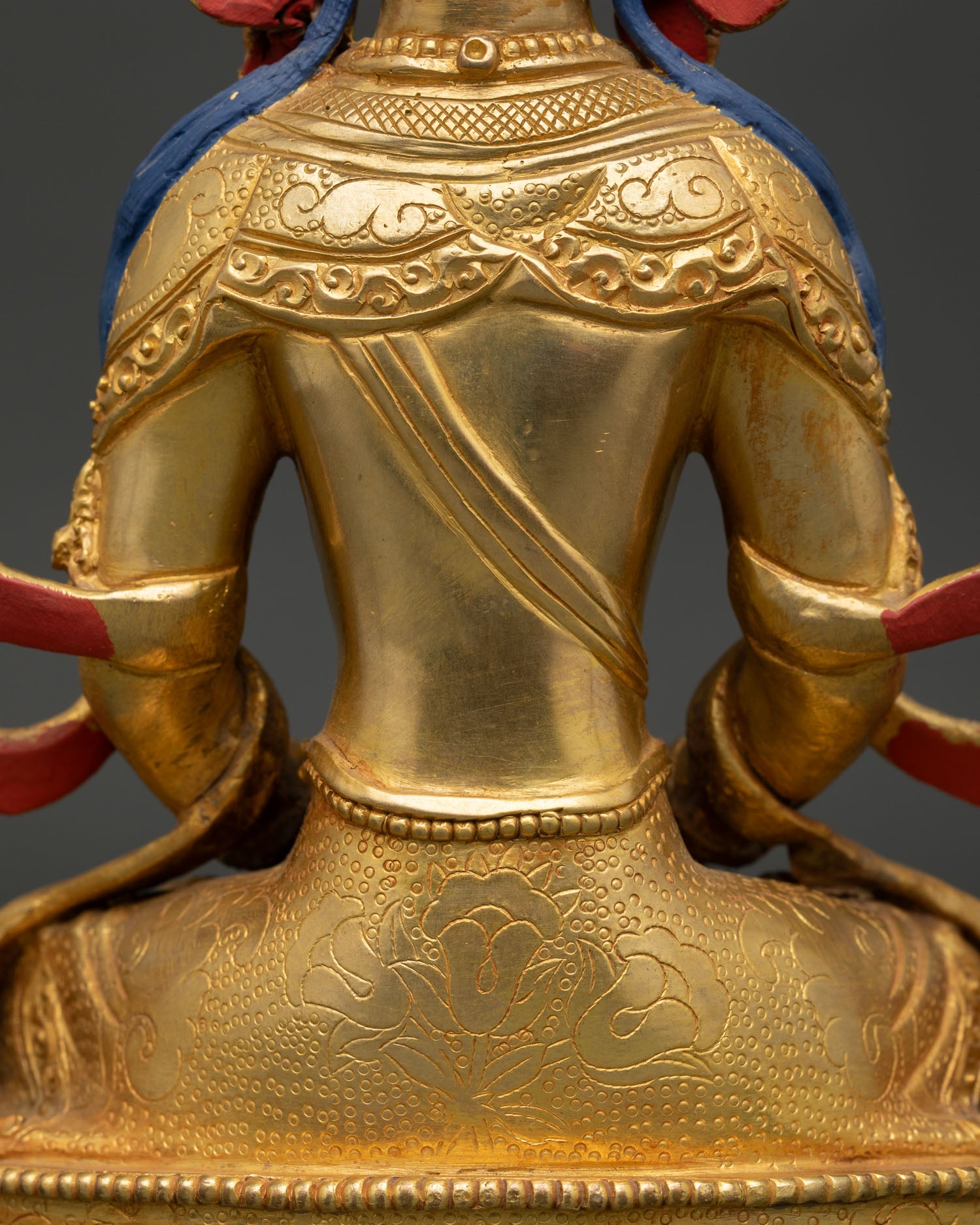 Amitayus Statue | Gold Gilded Buddhist Sculpture from Nepal