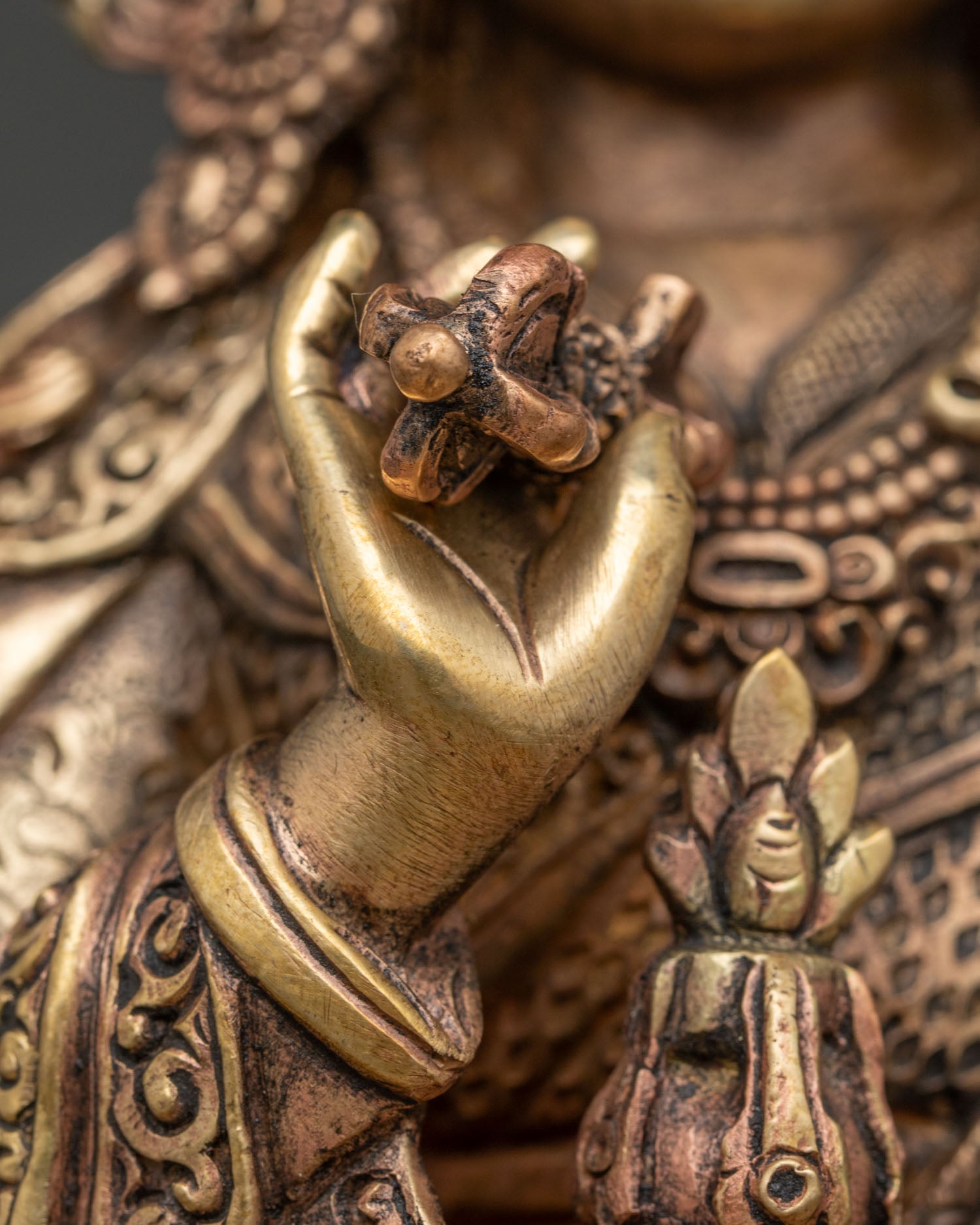 Tsokye Dorje Statue – Pure Copper Handmade Tibetan Sculpture