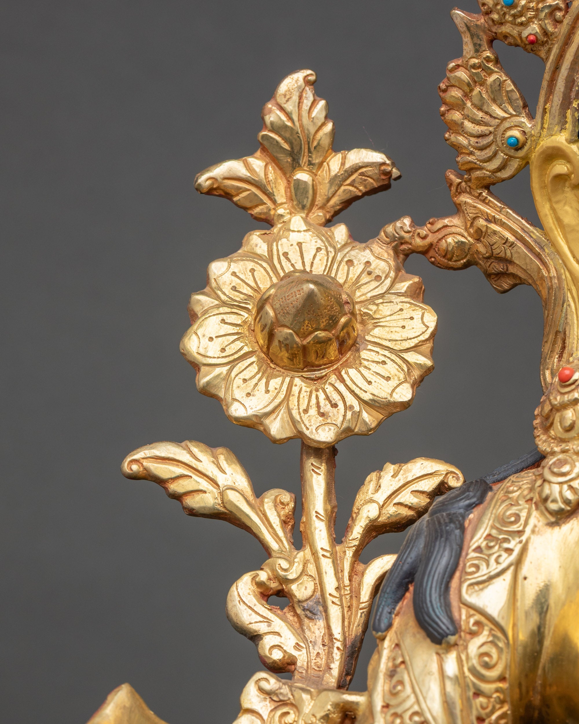 Hand-Carved Nepalese Green Tara Sculpture for Spiritual Guidance