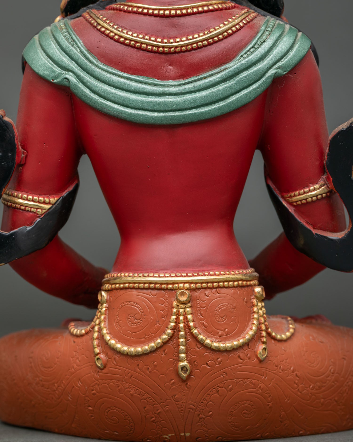 Hand-Painted Amitayus Buddha Statue – Buddhist Deity of Longevity