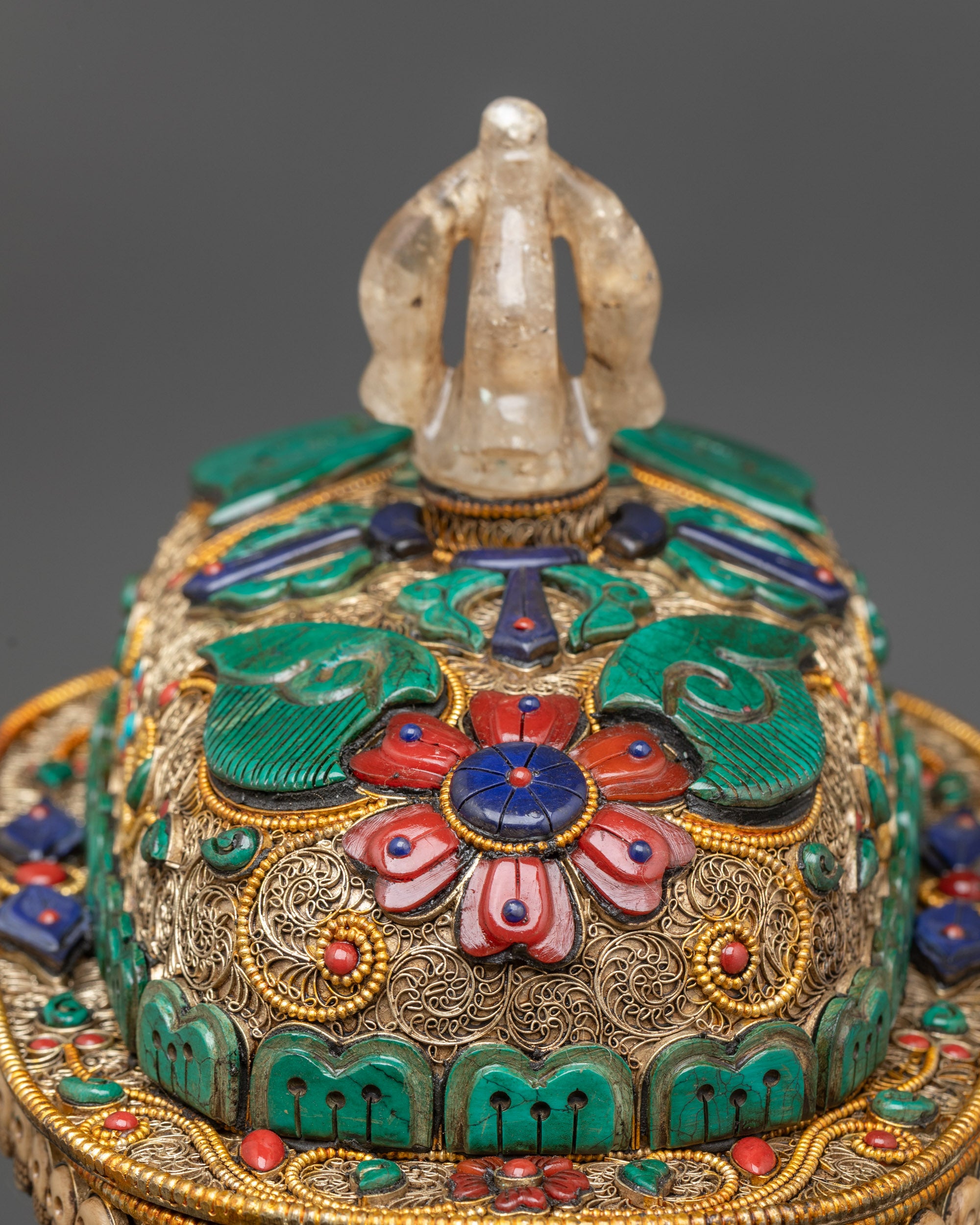 Vajrayana Crystal Kapala | Handcrafted Skull Ritual Offering Vessel