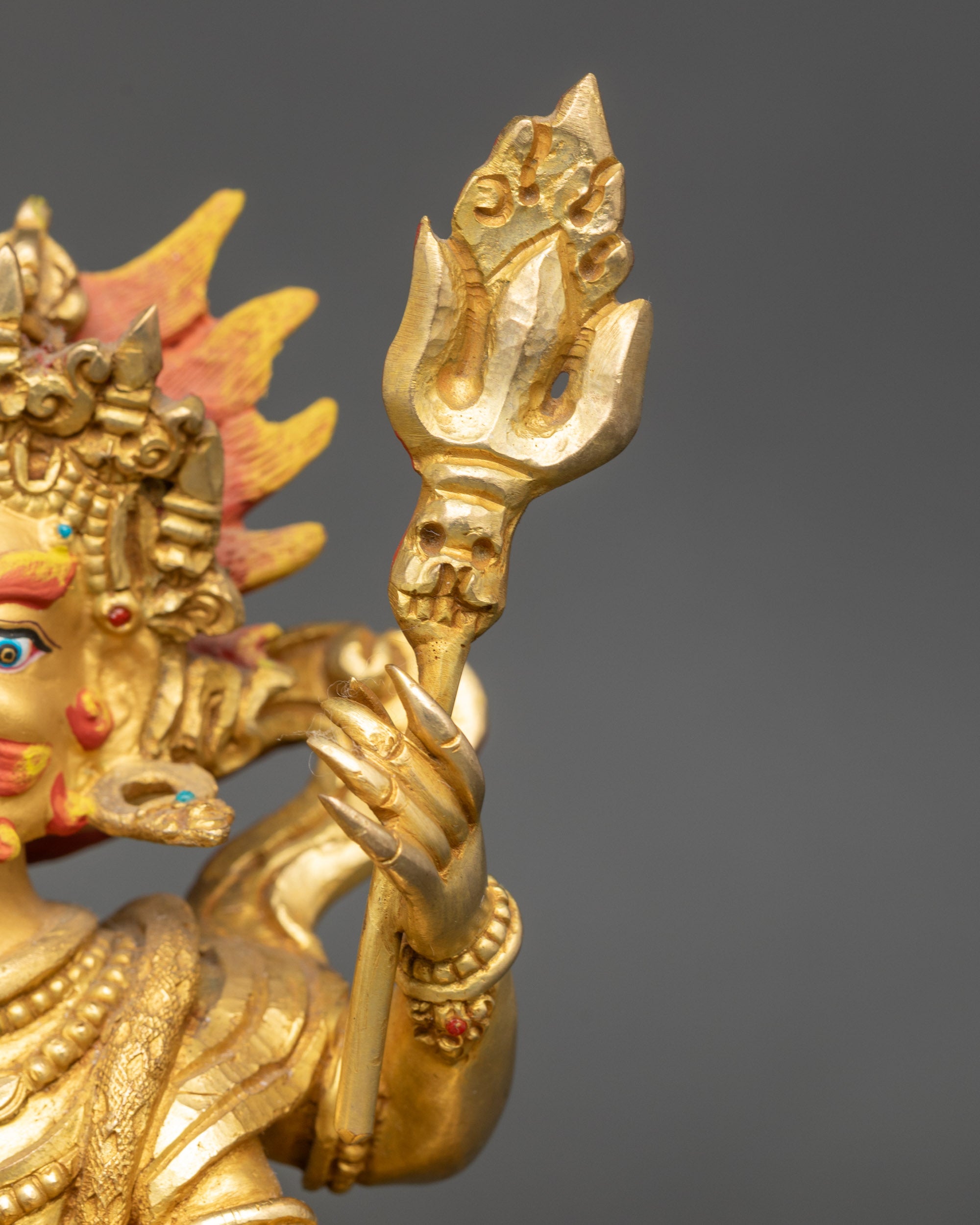 Sacred Chaturbhuja Mahakala Statue | Four-armed Mahakala Sculpture