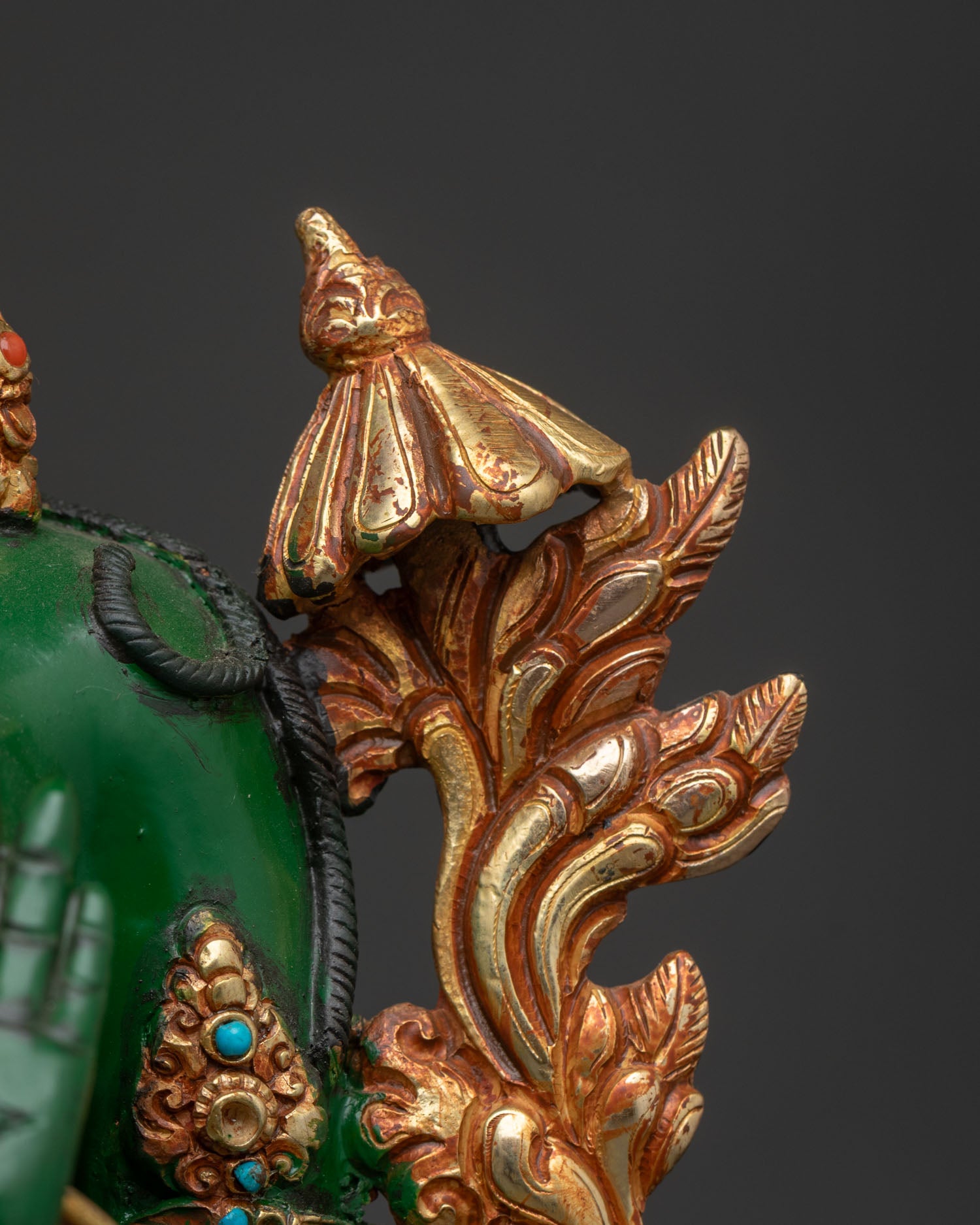Goddess Green Tara Statue | Acrylic-Painted Compassion Deity Idol