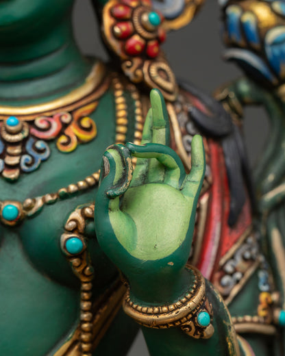 Green Tara Statue - Symbols of Compassion and Protection