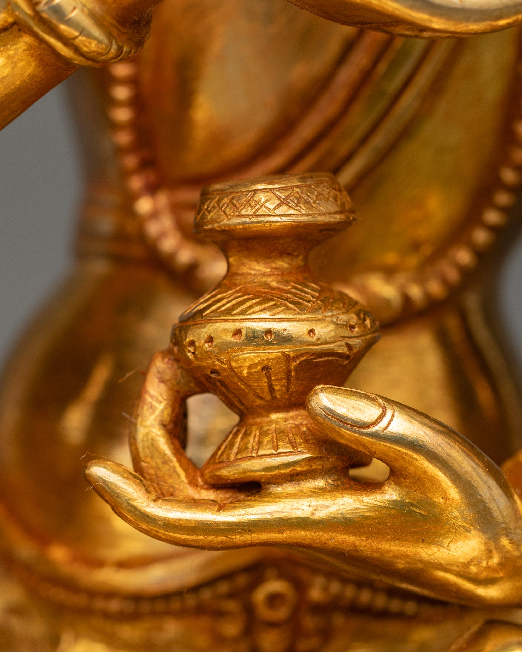 Gold Namgyalma Statue – Buddhist Deity of Longevity & Purification