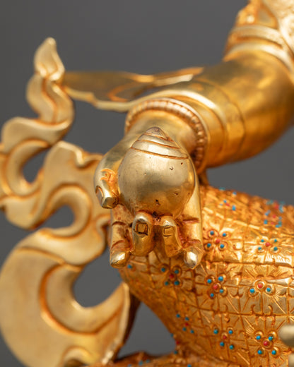 God of Wealth Dzambhala Statue | Handmade Spiritual Art
