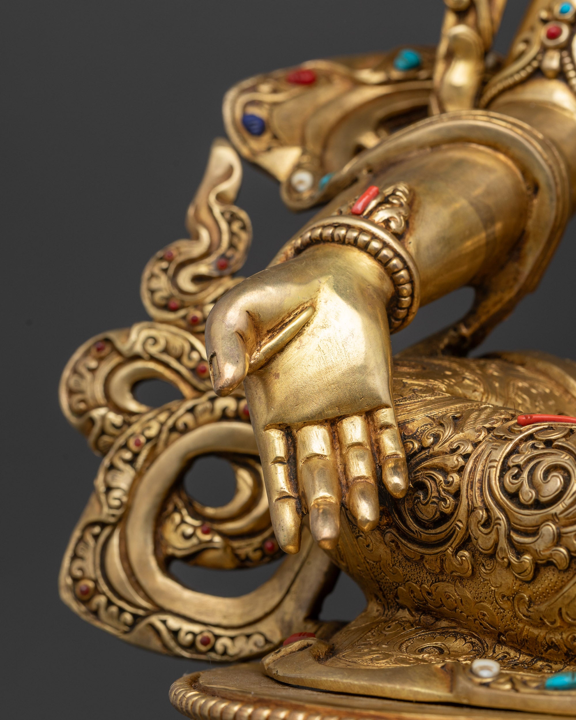 Premium Green Tara Sculpture | Buddhist Goddess of Swift Protection