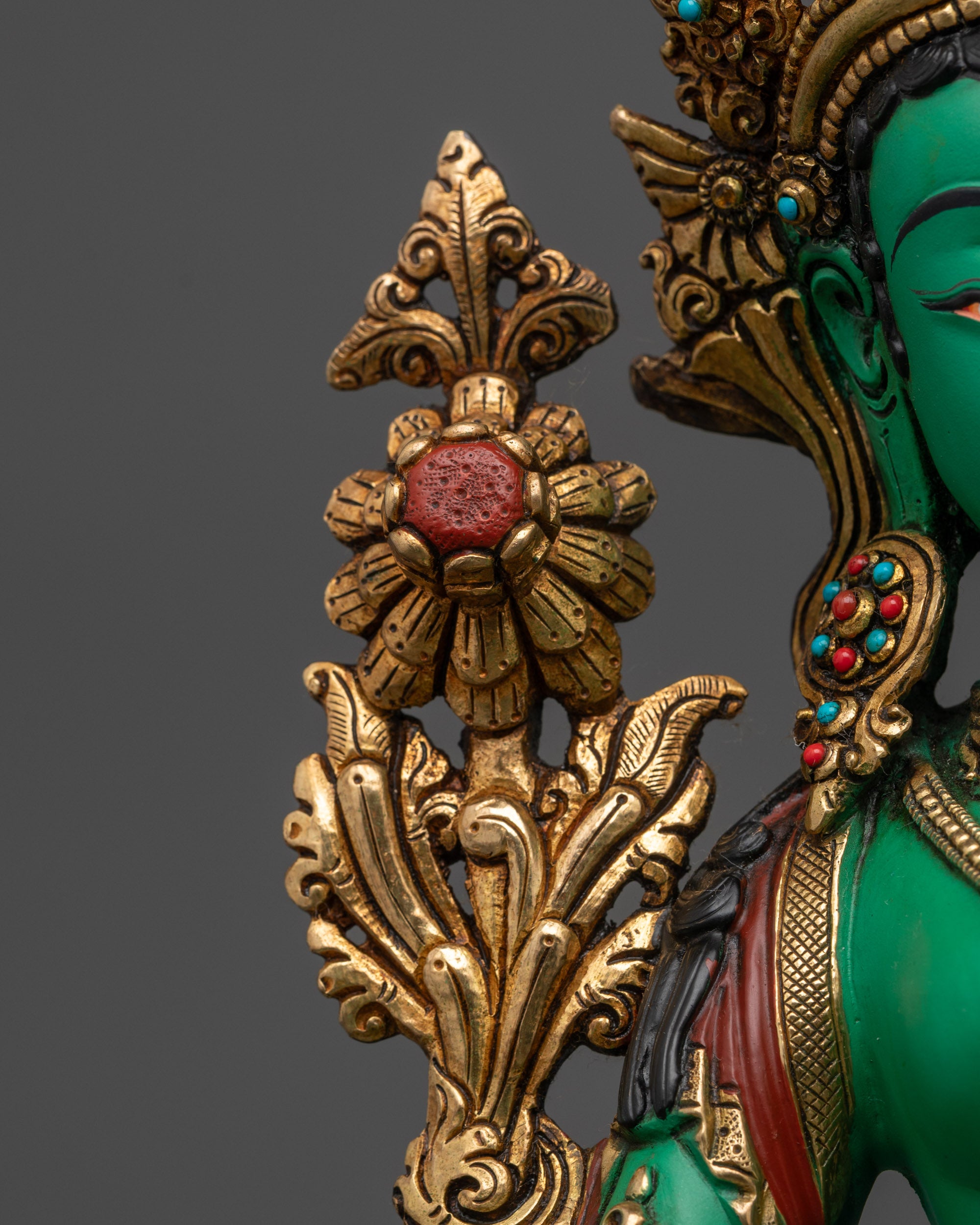Green-Hued Mother Tara Statue | High-Quality Handcrafted Buddhist Idol