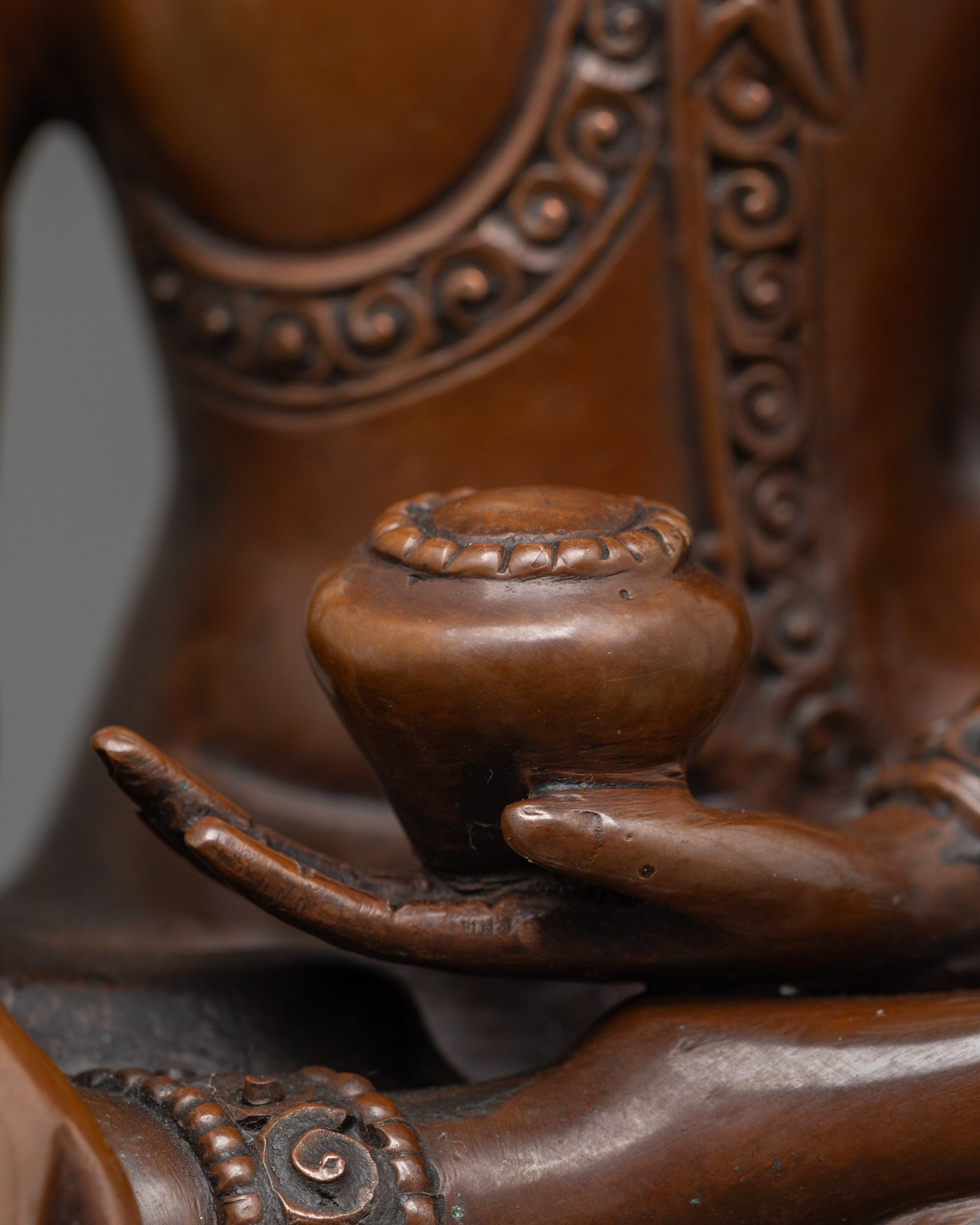 Oxidized Copper Shakyamuni Buddha Statue | Tibetan Buddhist Artwork