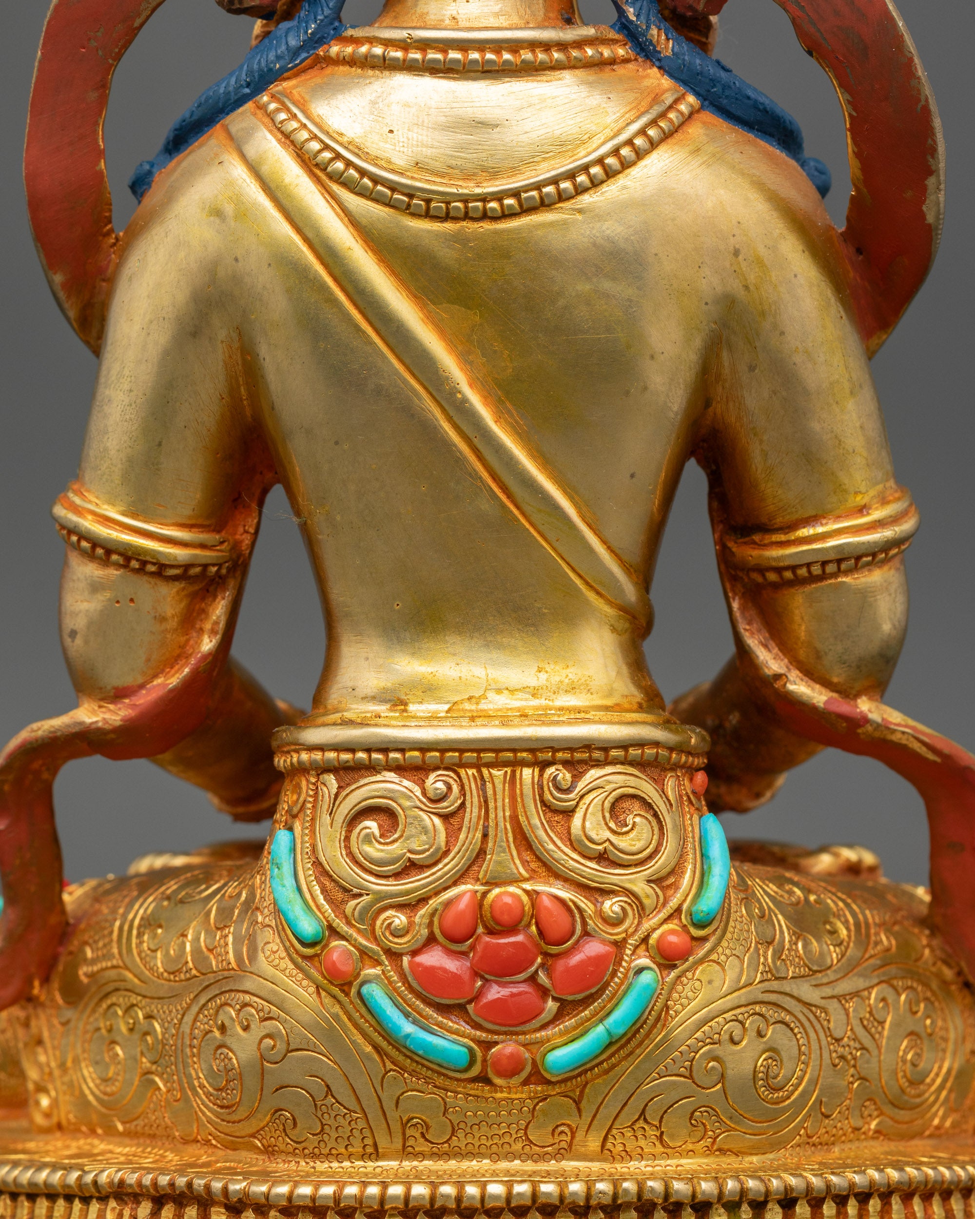 Awakened Amitayus Statue – Nepalese Artisan Buddha Sculpture