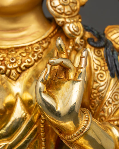 Meditation Green Tara Statue | Handcrafted Patan Nepal Sculpture