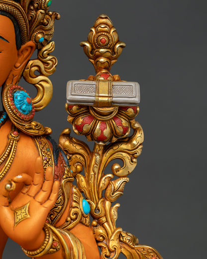 Manjushri Statue |  Hand-Painted Buddhist Artwork