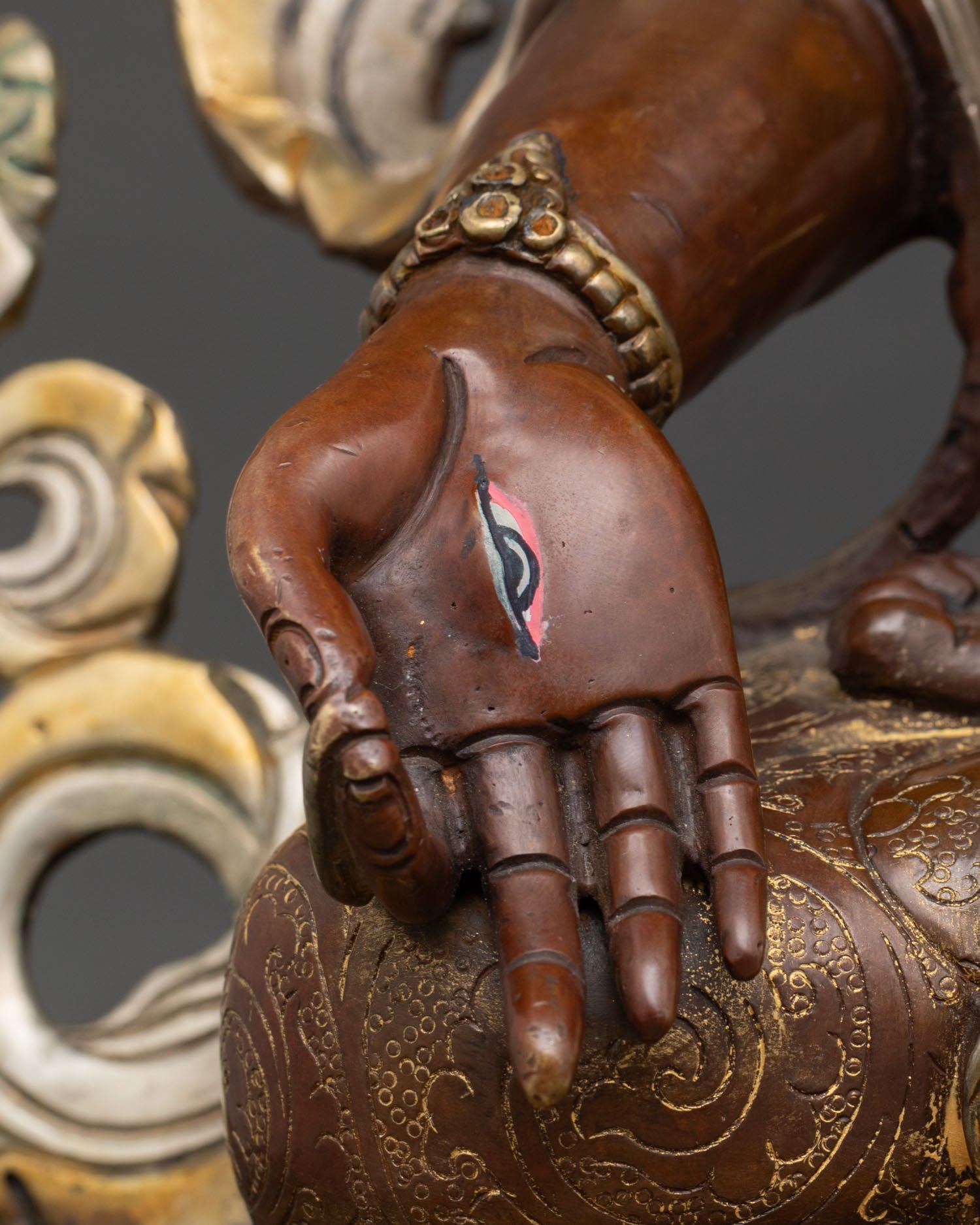 Enlightened White Tara Figurine | Premium Oxidized Copper Statue