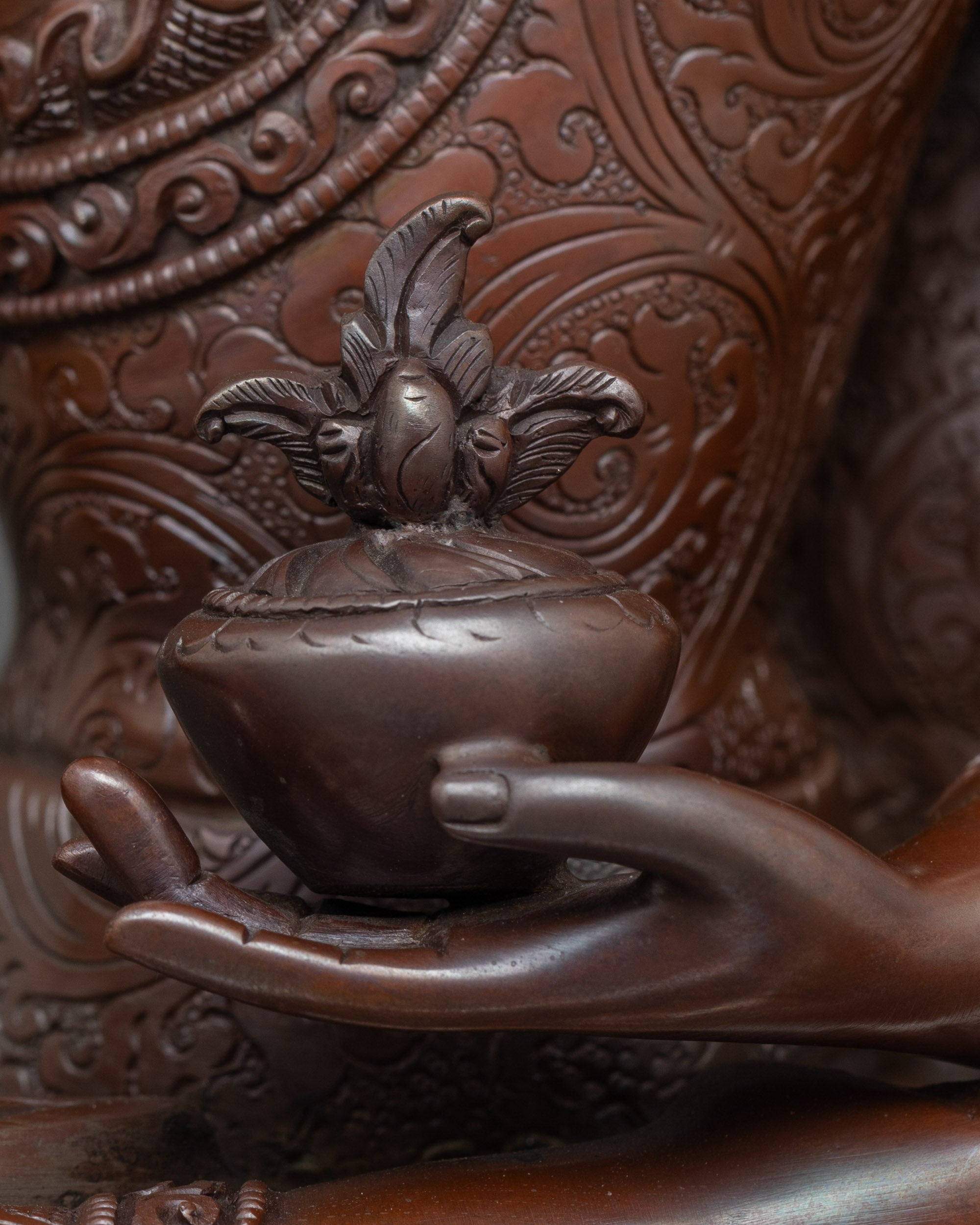 Handcrafted Three Buddha Statue Set for Home Altar | Nepalese Buddhist Art