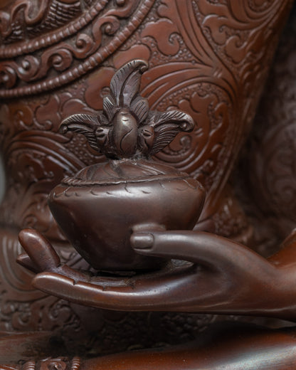 Handcrafted Three Buddha Statue Set for Home Altar | Nepalese Buddhist Art