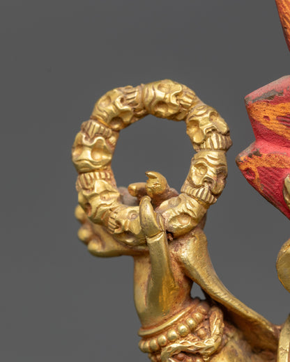 Six Armed Mahakala Statue- Handmade Buddhist Dharma Protector