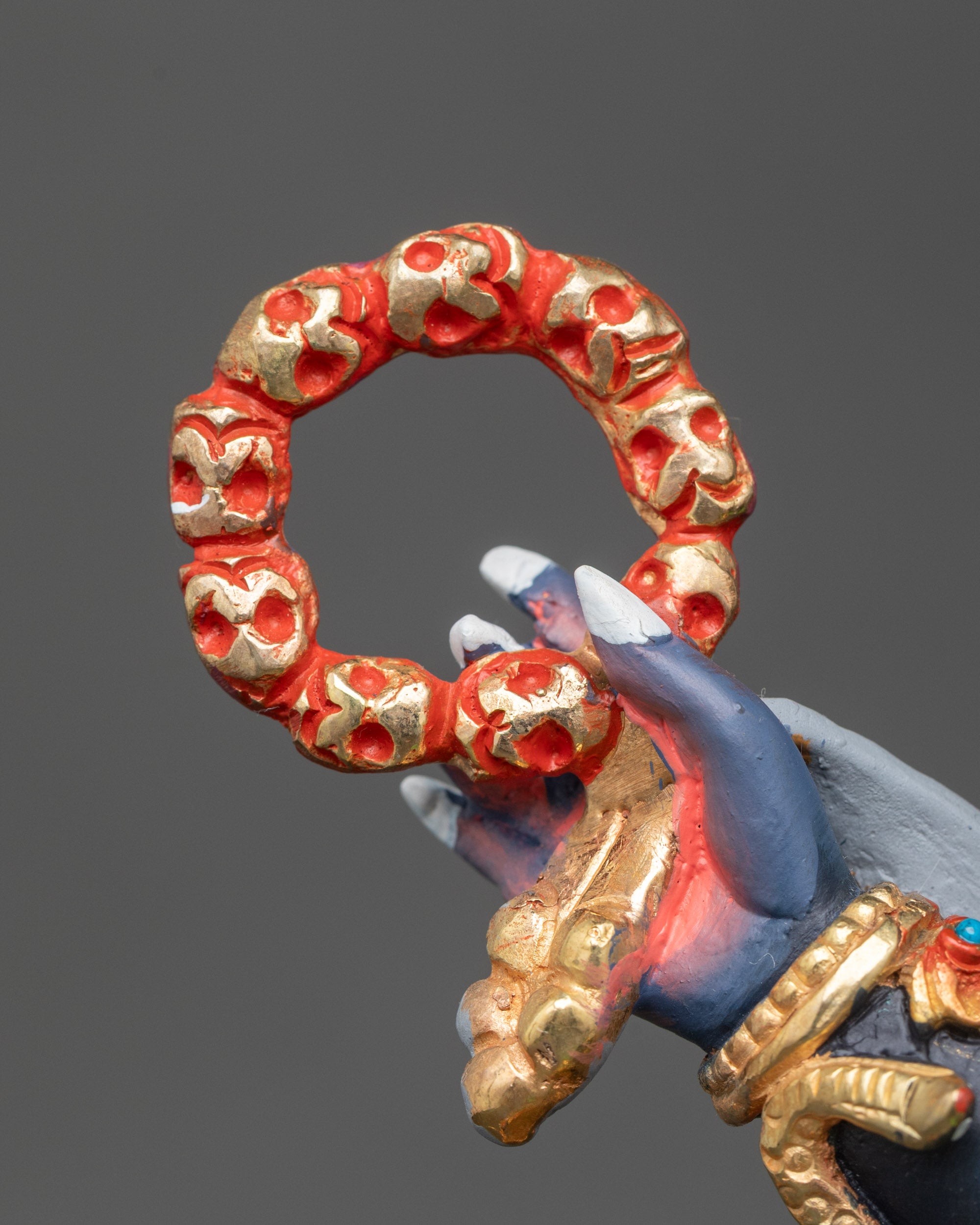 Vibrant Gonpo Chagdrugpa Statue | Fierce Guardian of the Dharma