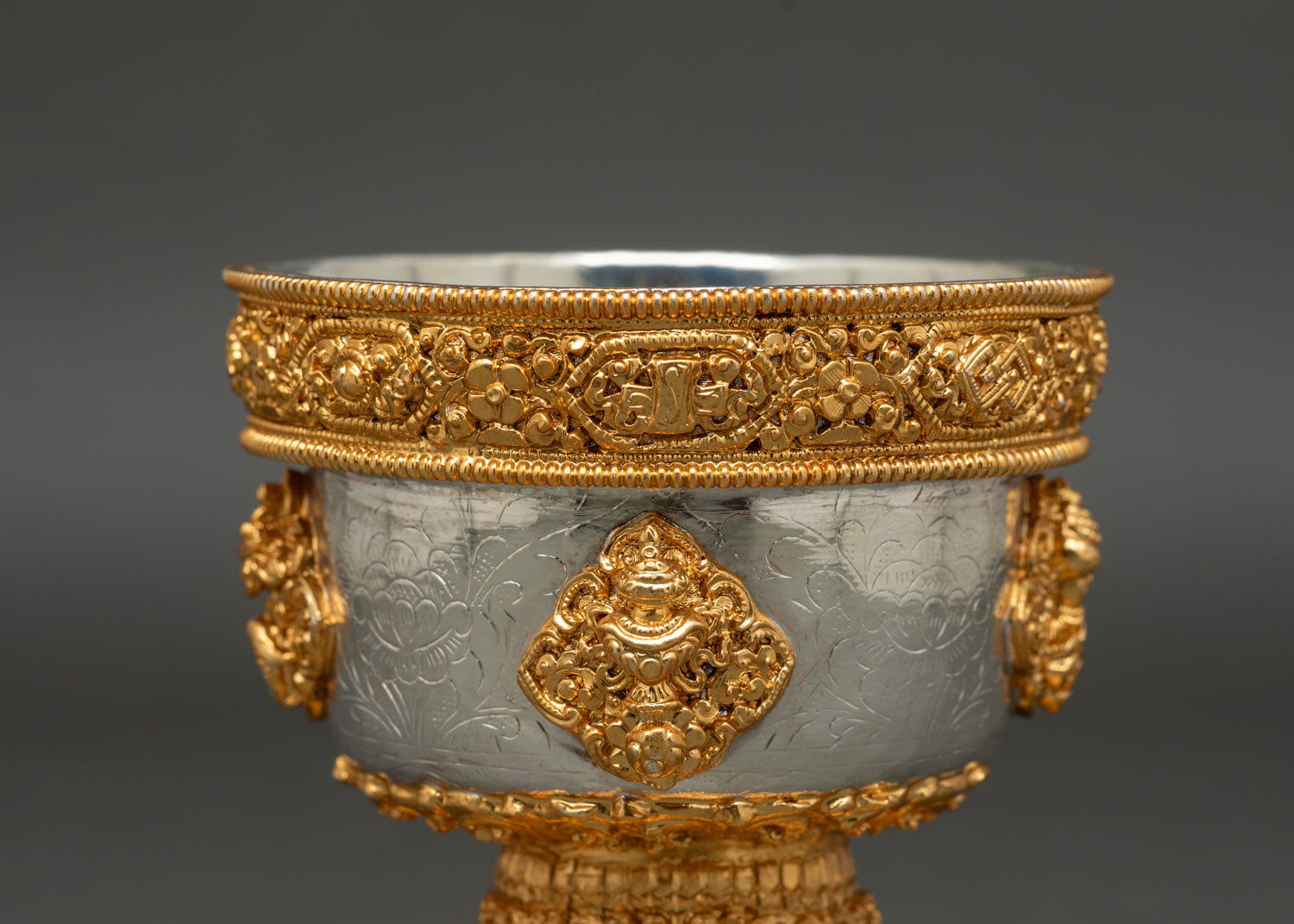 Water Offering bowl | Traditional Copper Buddhist Ritual Set