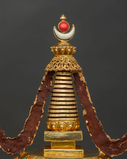 Handcrafted Tibetan Stupa | Buddhist Shrine Decor from Nepal