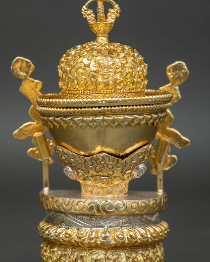 Tibetan Kapala Set | Traditional Buddhist Ritual Skull Cup