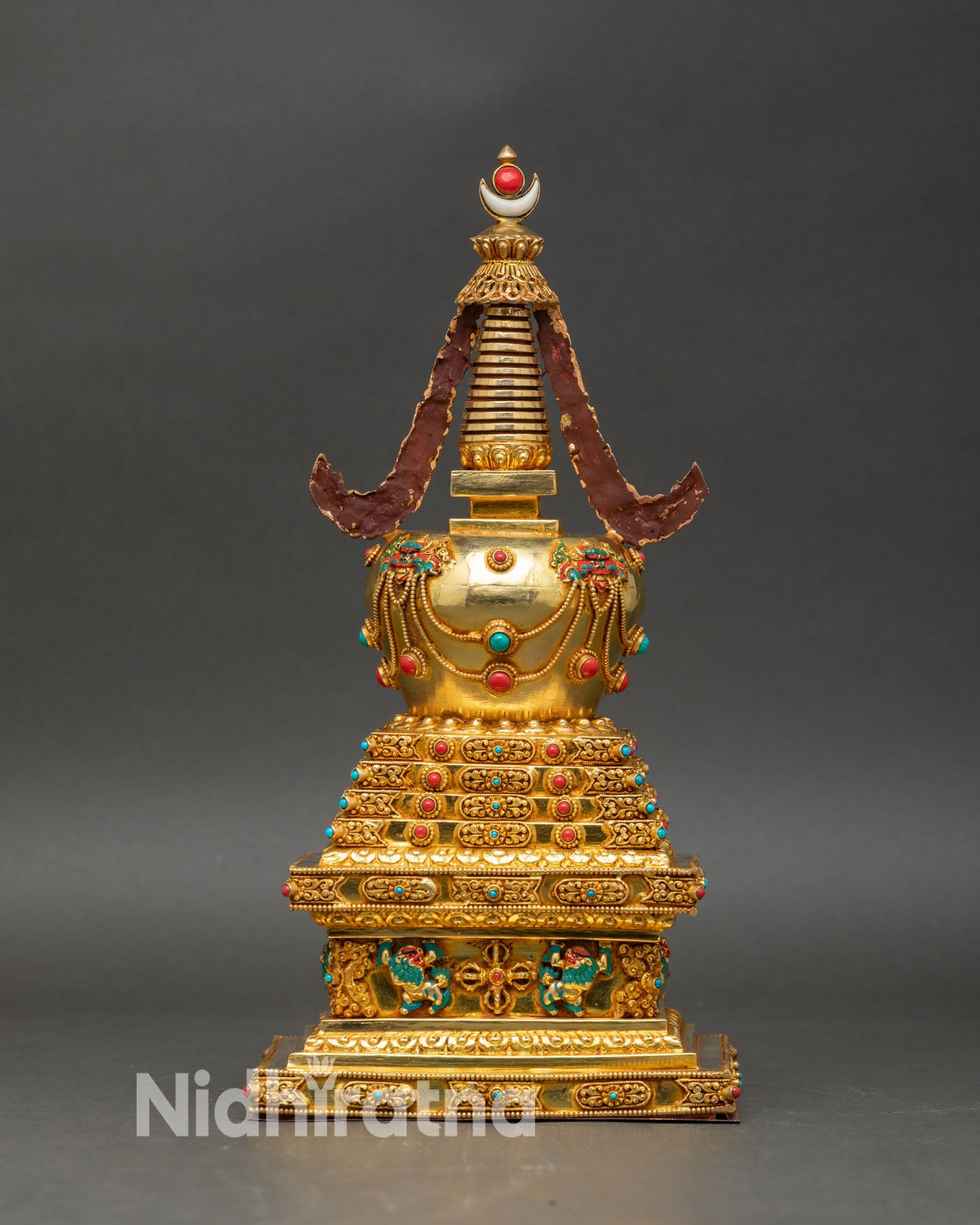 Handcrafted Tibetan Stupa | Buddhist Shrine Decor from Nepal