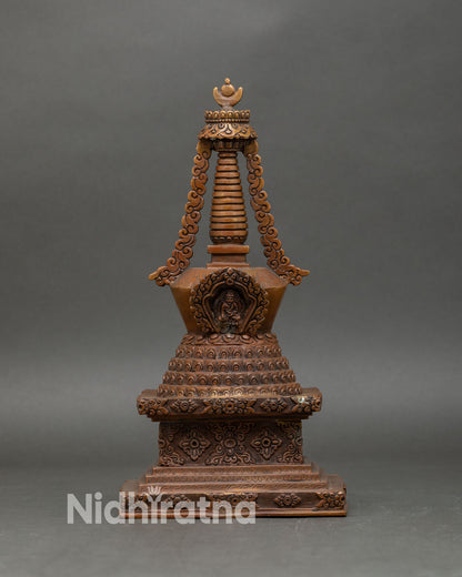 Eight Stupas of Buddha | Sacred Buddhist Shrine Set from Nepal