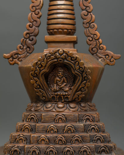 Eight Stupas of Buddha | Sacred Buddhist Shrine Set from Nepal