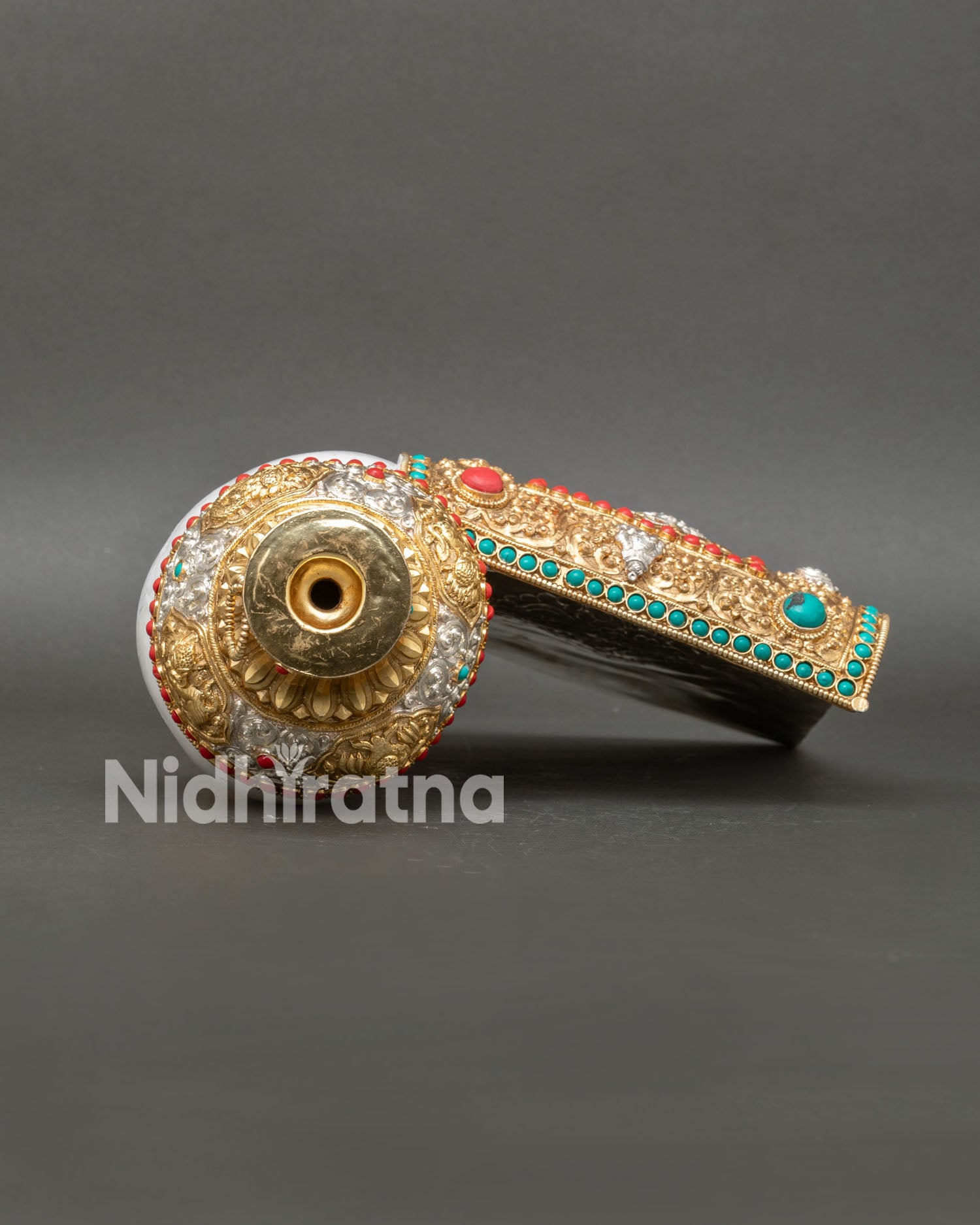 Conch Shell from Nepal | Buddhist Altar Ritual Art