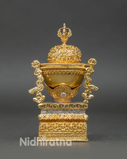 Tibetan Kapala Set | Traditional Buddhist Ritual Skull Cup