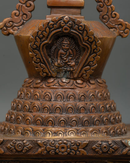 Eight Stupas of Buddha | Sacred Buddhist Shrine Set from Nepal