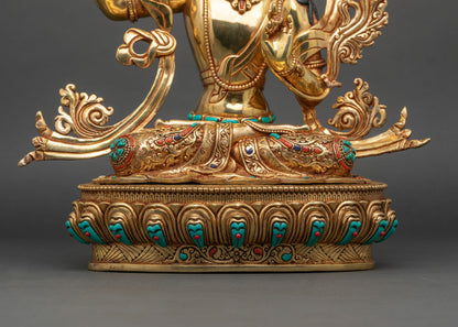 Tibetan Manjushree Statue – Buddhist Art from Nepal