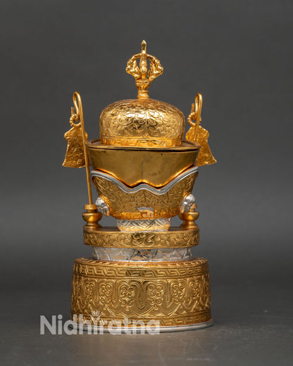 Traditional Tibetan Kapala Set for Buddhist Altars