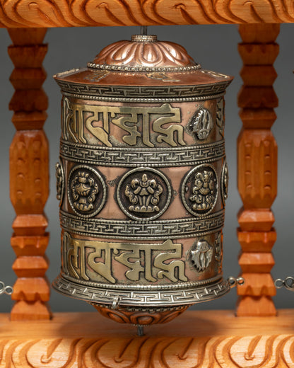 Five Prayer Wheel Set – Buddhist Ritual Wheels from Nepal
