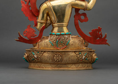 Tibetan Manjushree Statue – Buddhist Art from Nepal