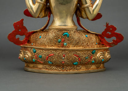 Four-armed Avalokiteshvara Statue | Divine Lord Who Gazes Down