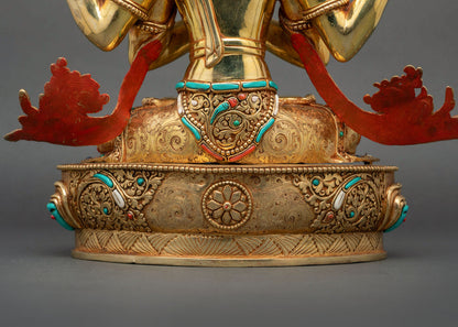 Peaceful Chenrezig Statue | Meditation Decor from Nepal