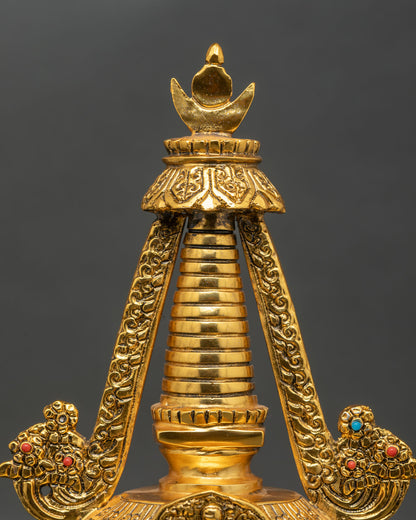 Shakyamuni Buddha Stupa | Sacred Traditional Copper Stupa
