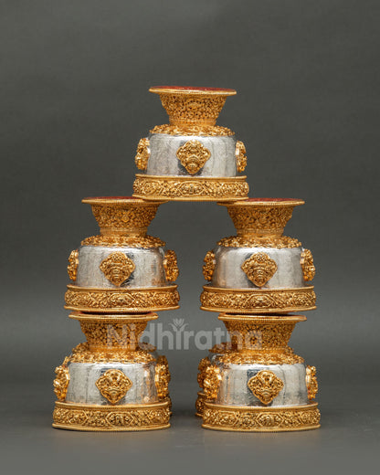 Water Offering bowl | Traditional Copper Buddhist Ritual Set