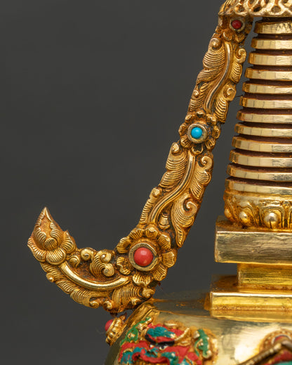 Handcrafted Tibetan Stupa | Buddhist Shrine Decor from Nepal