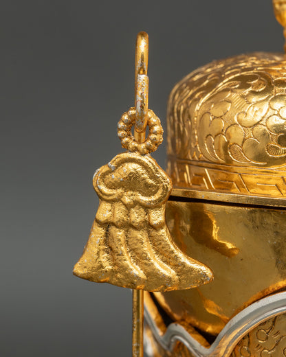 Traditional Tibetan Kapala Set for Buddhist Altars