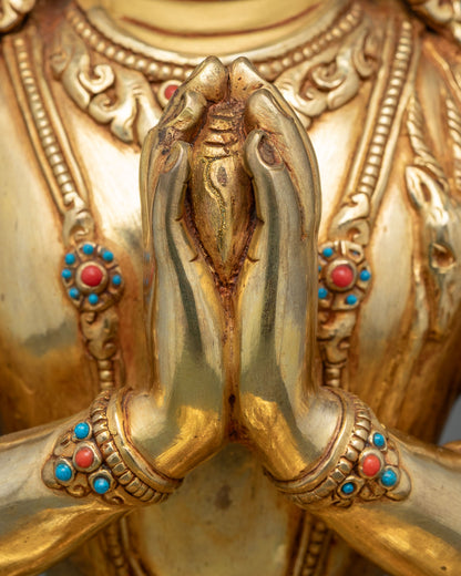 Four-armed Avalokiteshvara Statue | Divine Lord Who Gazes Down