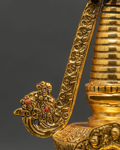 Shakyamuni Buddha Stupa | Sacred Traditional Copper Stupa